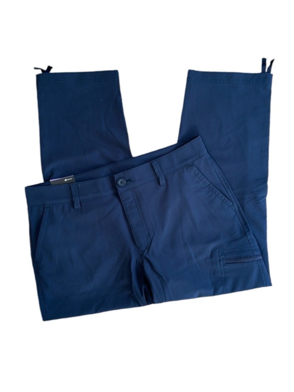 Eddie Bauer Navy Drawstring Ripstop Capri Inseam 24” - Picture 2 of 2